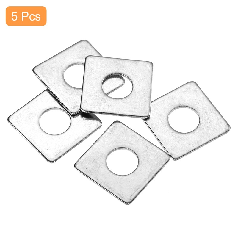 sourcing map 5pcs M12x30x2mm Square Plate Bearing Washers 304 Stainless