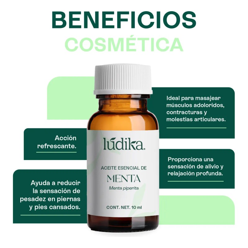 Aceite Esencial De Menta Piperita 10 Ml, Aromaterapia, Spa