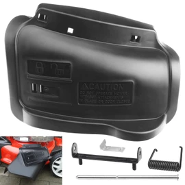 EZYPAK 532420019 22" Mulching Door Compatible with Husqvarna/Craftsman Lawn Mower with 532441192 Door Latch Zinc & 532175735 Hinge Bracket & 175650 Cover Door Hinge Rod / 193000 Spring