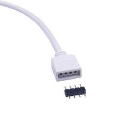 LitaElek 20pcs 4 Pin LED Tape Connector RGB LED Strip Connector Male Adapter LED Controller Connector SMD 5050 3528 2835 RGB LED Strip LED Ribbon LED Rope Light Plug for LED Rope Light,Black