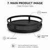 360° Rotating Countertop Organizer for Kitchen Storage – Space-Saving Metal