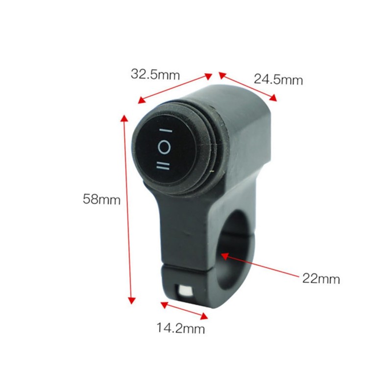Ciieeo Motorcycle Handlebar Switch Aluminum Alloy Turn Signal Headlight Control