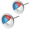 BBQ Smoker Thermometer, 2-Inch Dial Temperature Gauge with Fahrenheit and