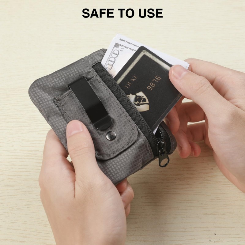 KOSMCCO RFID Blocking Clip Stash Pocket, Compact Hidden Travel Belt