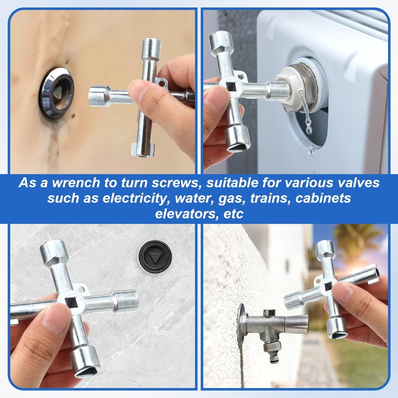 Giantree Multifunctional triangular key, 5-in-1 control cabinet key, multifunctional key,