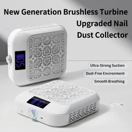 2025 New Nail Dust Collector - 3-Speed Adjustment, 66W Strong Suction Power & Quiet Low Noise, Portable Vacuum Fan Dust Suction Machine with Reusable Filters for Manicure Pedicure Nail Tech