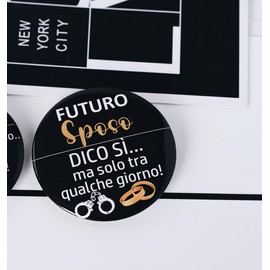 Junggesellenabschied, lustiges Set – Brillantes Stirnband "Die gleiche Kartoffel für das ganze Leben" + Brosche für den zukünftigen Bräutigam – Gadget für Herren für Junggesellenparty und Hochzeit