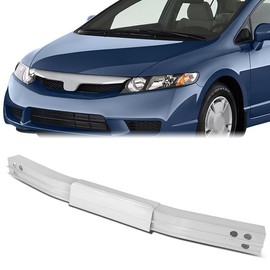 Factory Style rear Bumper Reinforcement Impact Absorber Bar Compatible with Honda Civic 07-11, Fits Coupe Models, Silver