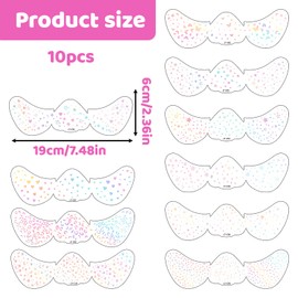 Glitter Freckles, 10pcs Holographic Sparkle Face Tattoos, Waterproof Temporary Tattoo Stickers for Women, Perfect for Festival, Cosplay, Party, and Beach Vacation