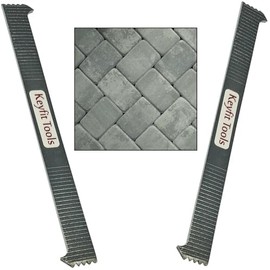 Keyfit Tools U.S.A. Paver Puller PRO 9" Contractor Grade 4140 Heat Treated & Case Hardened Steel w/Joint Scraper Micro Teeth & Gripper Slots Paver Extraction Removal Raise Locked Bricks & Pavers