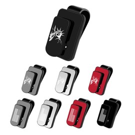 Ohleats Sunglasses Holder for Car Sun Visor, Statue of Liberty Metal Auto Eyeglass Hanger Clip, Multi-Function Ticket Card Clip Eyeglasses Mount, Car Accessories for Men Women (Black)