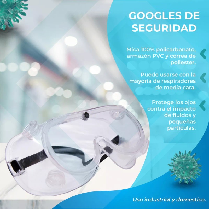 Farvisan Lente Gogle Protección Medica E Industrial Antiempañante