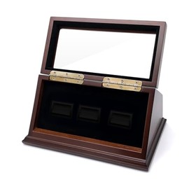 Chez Monett Championship Ring Display Case Big Ring Storage Box (Espresso, 3)