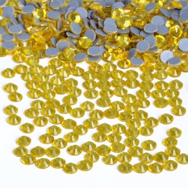 Bymitel Crystal Hotfix Rhinestone Machine Cut Stone for Nails Clothes Decoration Handicraft (Citrine, 4.8mm SS20/1440pcs)