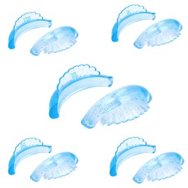 Liber Beauty Eyelash Lift Pads Reusable Silicon Lash Perm Rod 5 Sizes L-Curl Eyelash Lifting Shield DIY Use at Home or Salon Lash Perming Tool (Jelly Blue)