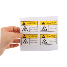 KICHOUSE 4 Pack High Temp Warning Stickers Caution Hot Surface Labels for Safety