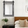 AAZZKANG Wall Mirror Large Rectangle Barn Door Mirrors with Wooden