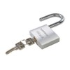 Silverline Tools 536043 Aluminium Padlock, Silver, 30 mm