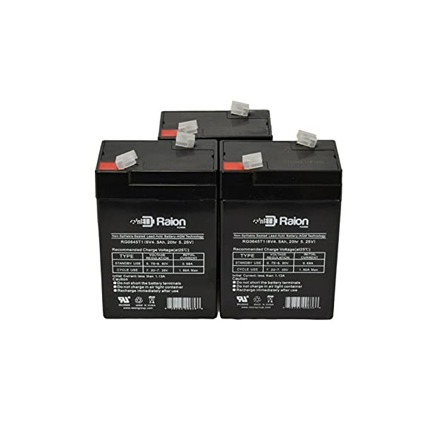 Raion Power RG0645T1 6V 4.5Ah Replacement Emergency Light SLA Battery