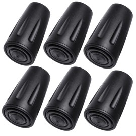 HUIKKJP Trekking Pole Cap, Set of 6, Rubber Cap, Climbing Stock Protection, Walking Pole, Cap, Anti-Slip, Rubber Cap, Device Protection Cap, Replacement, For Climbing, Skiing, Walking, Hiking