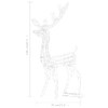 vidaXL Acrylic Reindeer Decoration with 140 LEDs- 4 ft Cold