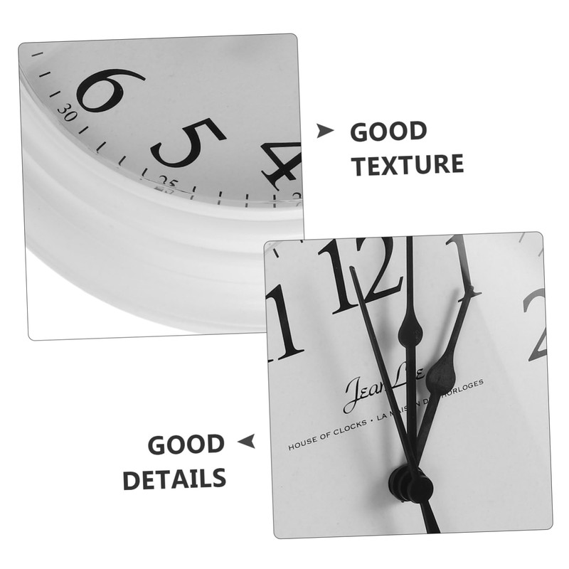 ORFOFE 9-inch Plastic Wall Clock Silent Wall Hanging Decor Clock