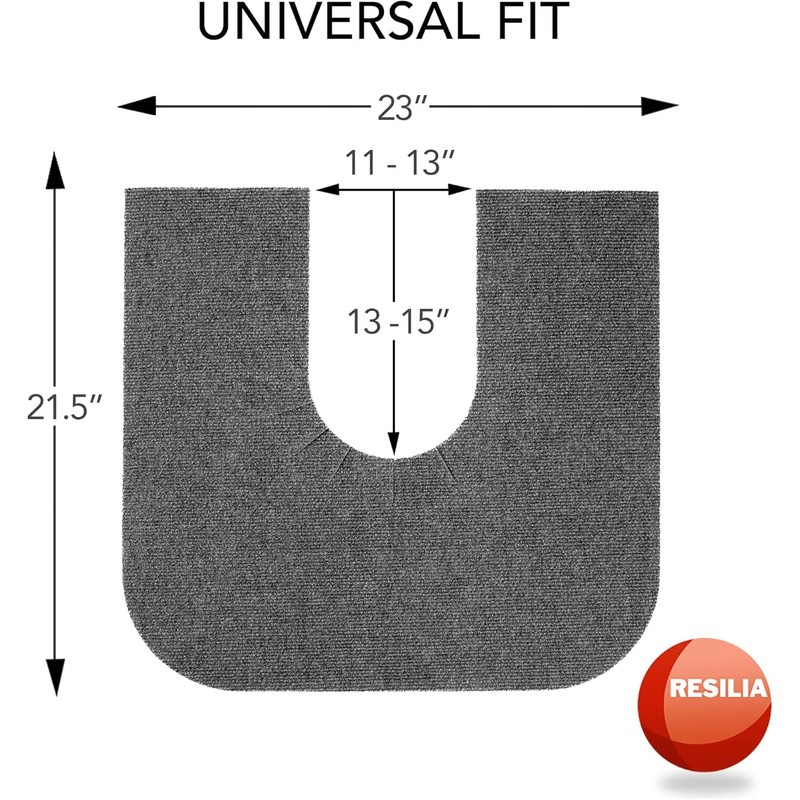 RESILIA Universal Rounded Commode Potty Training Mats - Super-Absorbent Toilet