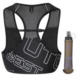 UTOBEST Running Vest for Women Men, Ultra-Light Minimalist Hydration Vest with 500ml Bottle Purple, Breathable Reflective Running Gear for Trail Hiking Jogging XL