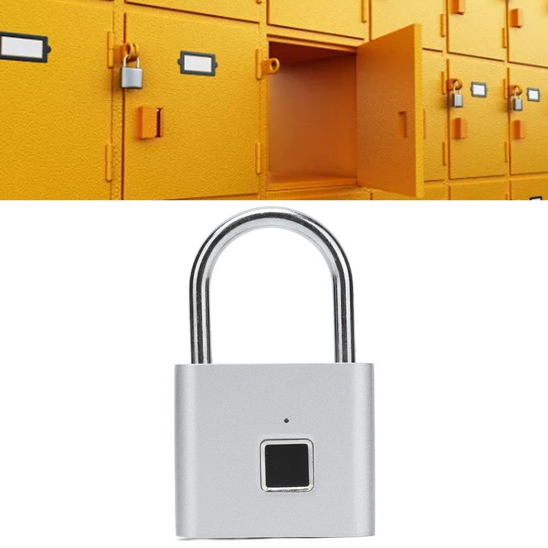 Fingerprint Padlock Zinc Alloy Smart Office Home Cabinet Door Dormitory