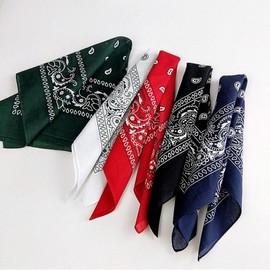 Hiking Scarf Paisley Bandana Hiking Handkerchief Scarf green/ONE 5ea