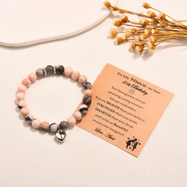 EFVISD 21st Birthday Gifts for Niece Women Her, 21 Year Old Birthday Gifts for Her, Beaded Bracelet Gifts for 21st Birthday Female, Happy 21st Birthday Gifts Ideas for Niece