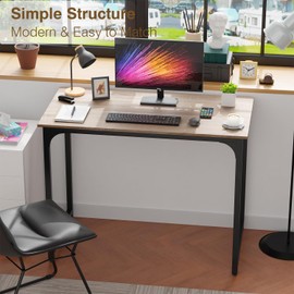 FDW 39 inches Computer Desk, Modern Simple Style Desk for Home Office, Study Student Writing Desk,Nature