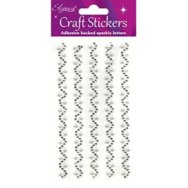 Oaktree Crafts Eleganza Wave Strips, Diamond/Pearl