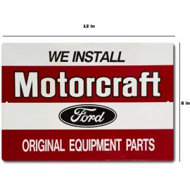 motorcraft Tin Metal Sign Auto Parts Garage Motorsports Racing Mechanic
