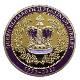 Commemorative Coin Queen Elizabeth II Coin, Queen of England 1952-2022 Collector Coin for Souvenir Gift