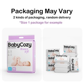 Newborn Baby Diapers Size 2(12-18lb) 74 Count Babycozy Bouncy Soft Diapers Hypoallergenic, Dry Disposable Diapers with Softer Touch 0.8D Diaper &10 Micron Velvet Fiber to Protect Sensitive Infant Skin