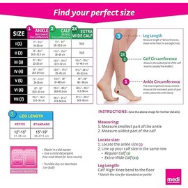 mediven Comfort for Women, 20-30 mmHg – Closed Toe Leg Circulation, Knee High Compression Stockings for Women, Semi-Transparent Leg Support Compression Hosiery , VI-Petite, Ebony