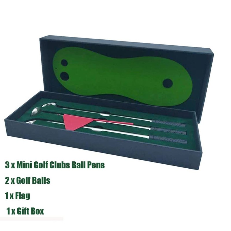 JUNTAO Mini Golf Club Putter Ballpoint Pen Golfers Gift Box