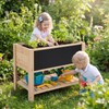 Wooden Elevated Kids Planter Box,Children Gardening Raised Bed