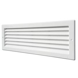 La Ventilazione P3713B White Plastic Rectangular Air Vent Grille for Installation 370mm x 130mm