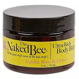 Naked Bee Body Butter 3 Oz. - Vanilla Rose & Honey