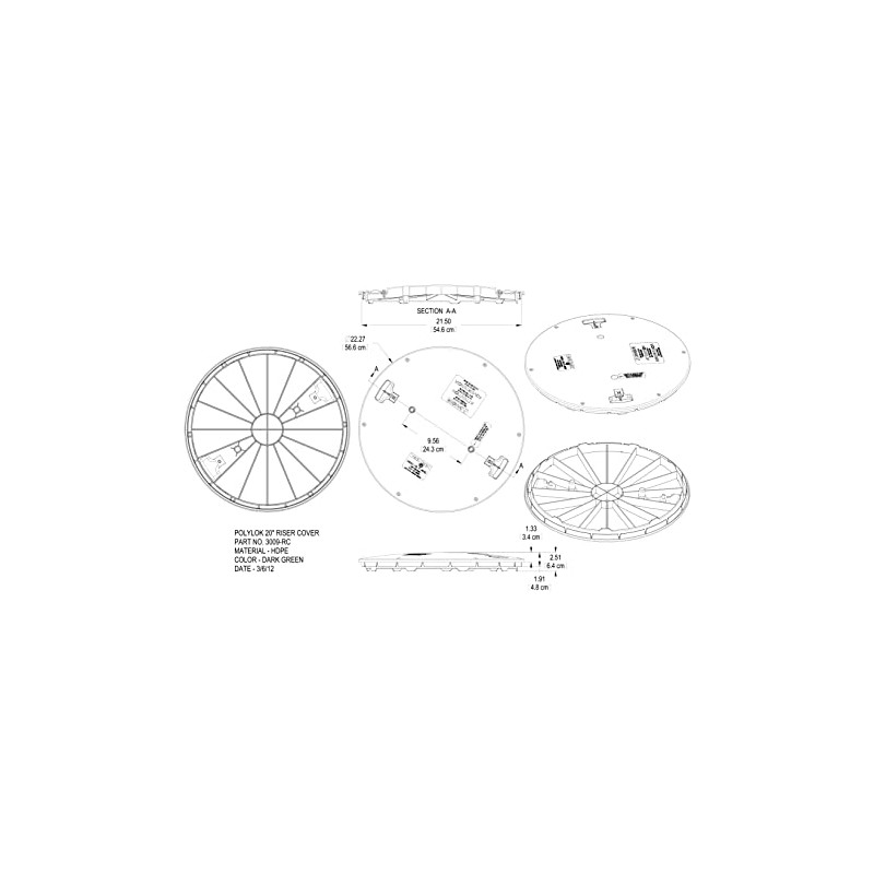 Polylok 20" Septic Tank Cover/Lid (PN: 3009-RC)