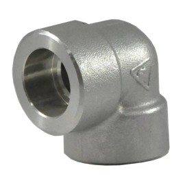 McMaster Carr Stainless Steel Schedule 80, 304, Socket Connect, 3/8" Pipe Size, Elbow