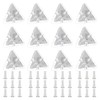 Erpmlyo 12 Piece Acrylic Corner Brackets with Semi-Transparent Screws, Clear