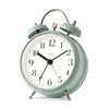 Acctim Shefford Analogue Faux Double Bell Small Alarm Clock (Sage)
