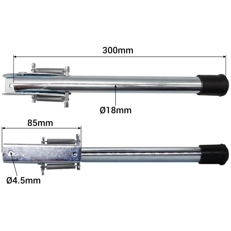 SKIR'CO (1 Piece) Spring Loaded Door Stop 300mm Length Kick