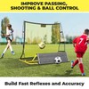 2 in 1 Soccer Rebounder Net & Board, Dual-Sided Rebounder