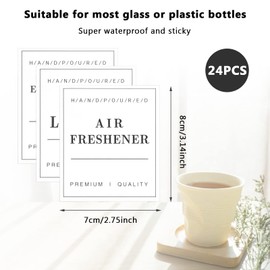 24 PCS Waterproof Labels for Bottles, Bathroom Hand Soap Shampoo and Conditioner Dispenser Label Stickers, Removable Labels for Soap, Lotion, Shampoo and Conditioner Bottles (Black, White)