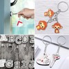 OFKPO 100Pcs Keychain Ring with Chain, Open Jump Rings Metal