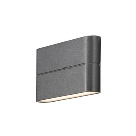 Gnosjö Konstsmide 7973-370 A Outdoor Wall Lights, Aluminium, Anthracite, 3 x 17 x 9 cm
